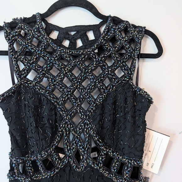 Vintage Jas Jas Black Beaded Gown - Picture 2 of 16